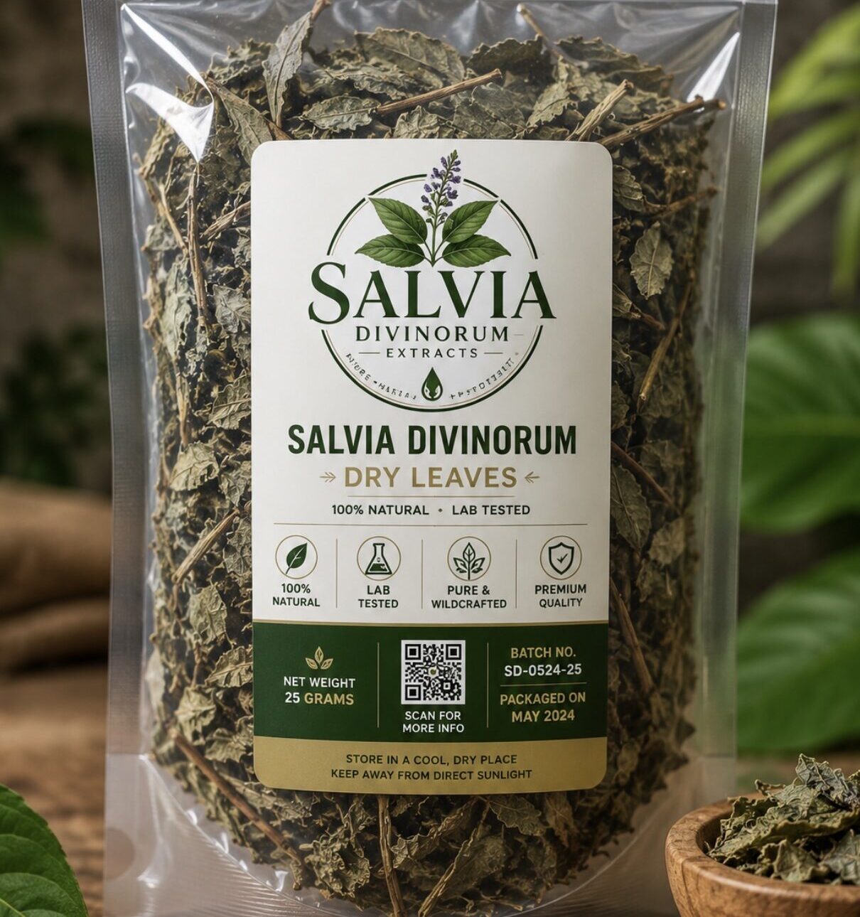 salvia divinorum dried leaves